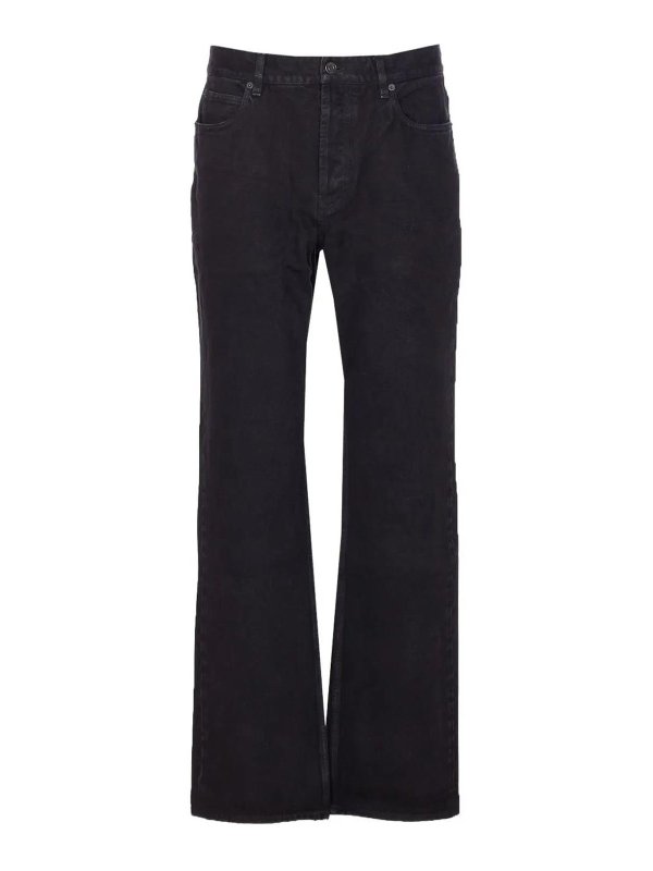 SAINT LAURENT: straight leg jeans - Loulou Jeans Superghibli Garz