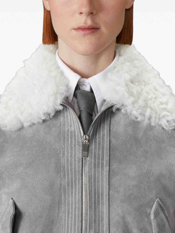 THOM BROWNE buy online Leather coat