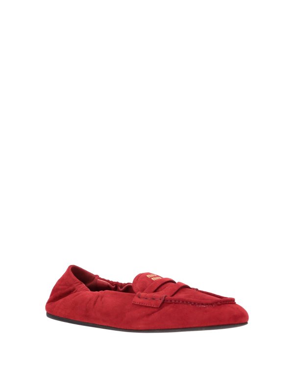 MIU MIU: Loafers & Slippers online - Suede moccasins