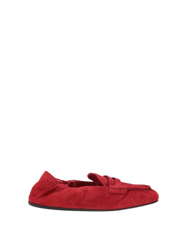 Suede moccasins shop online: MIU MIU