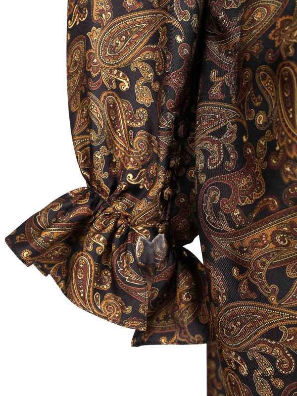 SAINT LAURENT buy online Paisley Pattern Silk Twill Dress