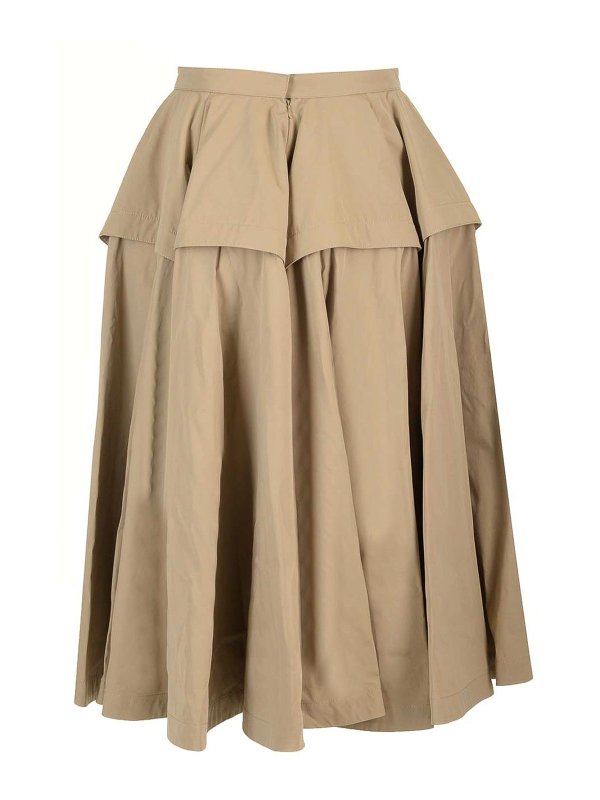 BOTTEGA VENETA: ニーレングススカート＆ミディ丈 online - 膝丈/ミディスカート - ベージュ