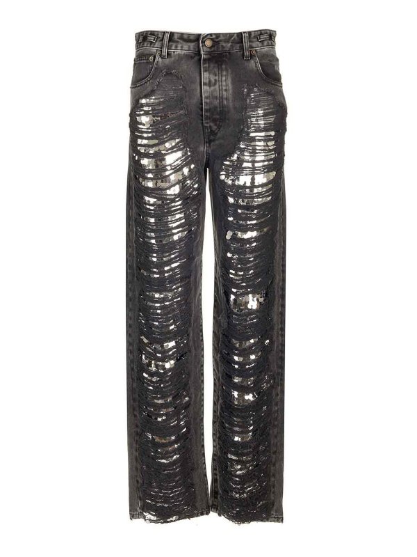 DARKPARK: Jeans Rectos - Vaqueros Rectos - Negro