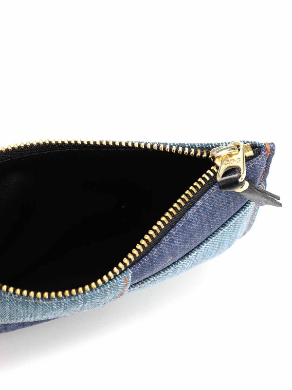 レザーコート - ブルー shop online: COMME DES GARCONS