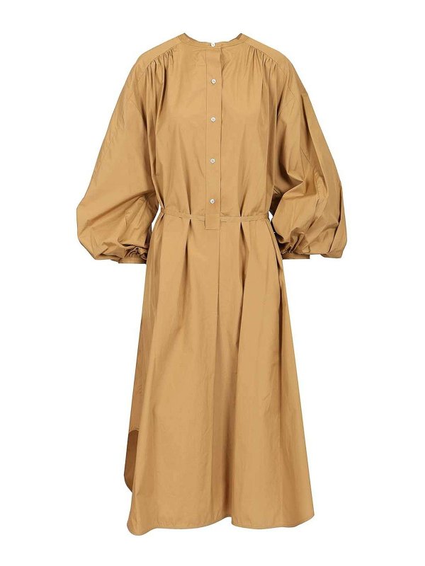 LOULOU STUDIO: ニーレングスドレス - 膝丈ドレス - ベージュ