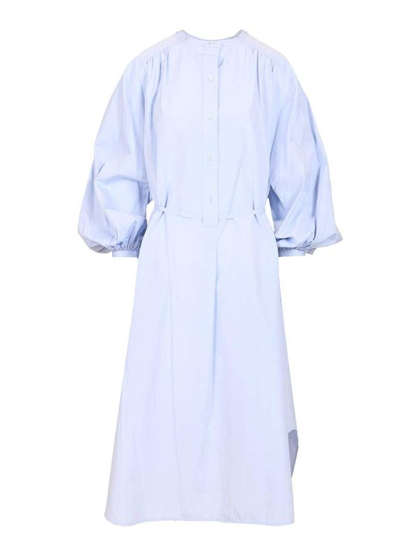 LOULOU STUDIO: ニーレングスドレス - 膝丈ドレス - ライトブルー