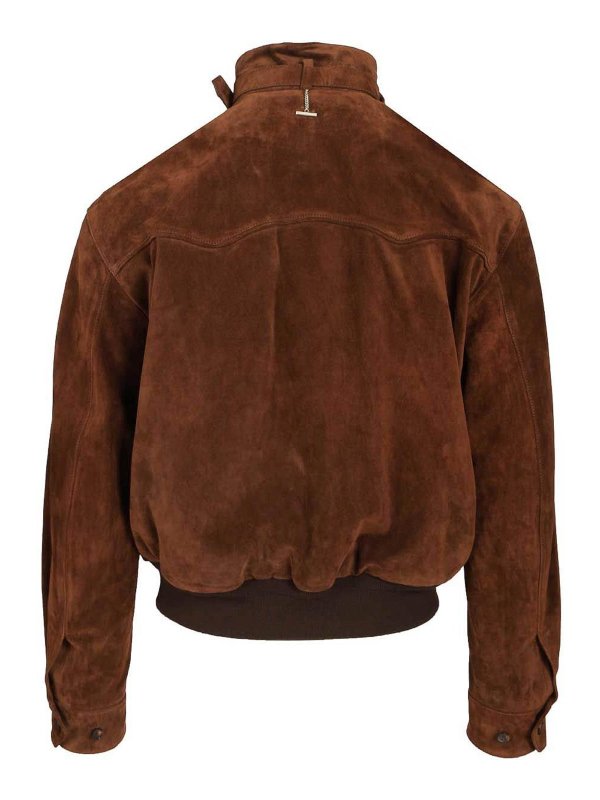 ALEXANDER MCQUEEN: レザージャケット online - レザージャケット - ブラウン