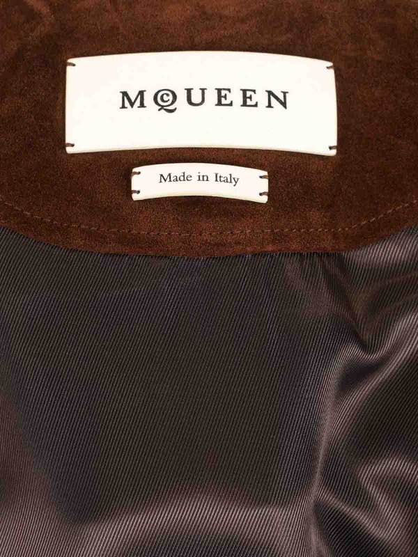 The Best Shops ALEXANDER MCQUEEN: レザージャケット - ブラウン
