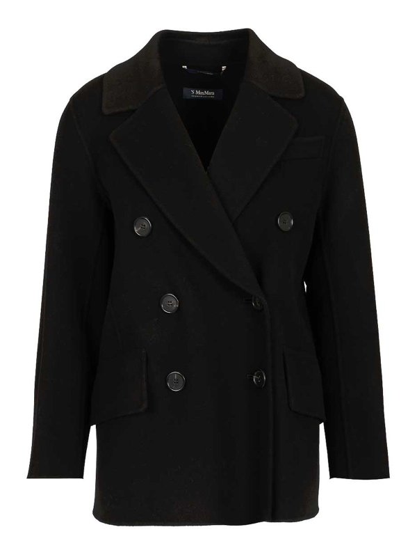 S MAX MARA: casual jackets - Double-Breasted Wool Jacket