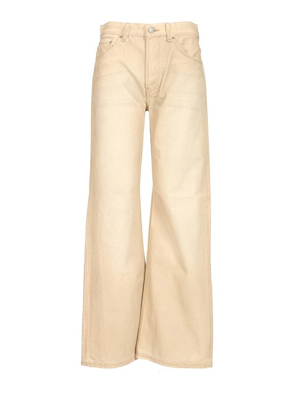 Acne Studios: Jeans Rectos - Vaqueros Rectos - Beis