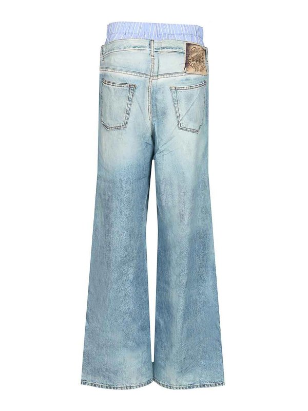 Acne Studios: casual trousers online - Trompe-Loeil Print Trousers