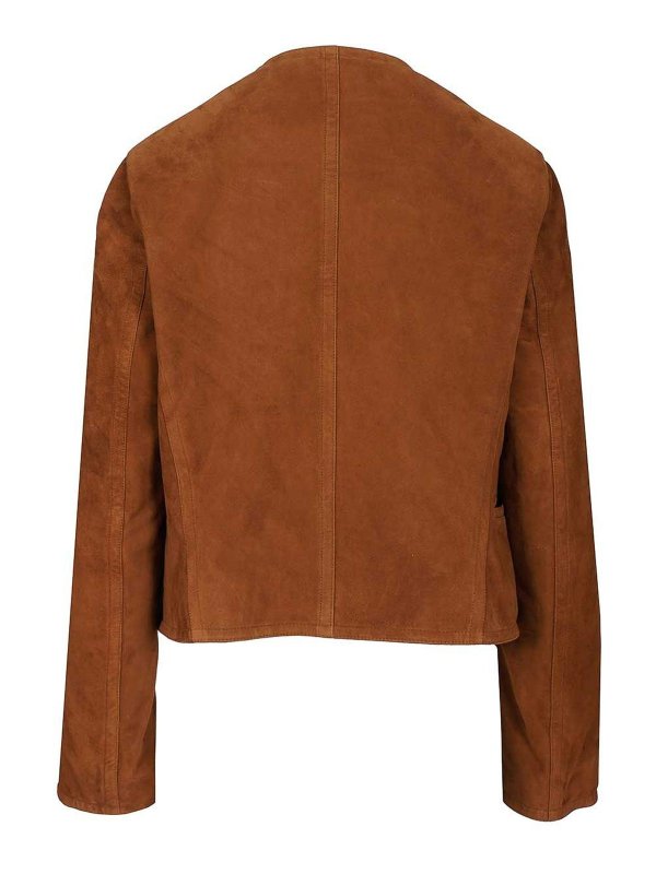 Alaïa: blazers online - Short Suede Blazer