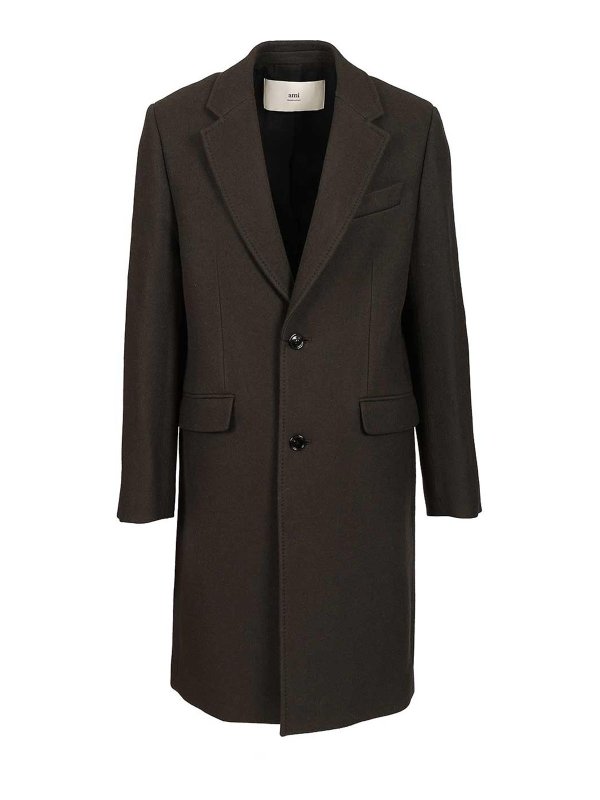 AMI PARIS: knee length coats - Wool Coat