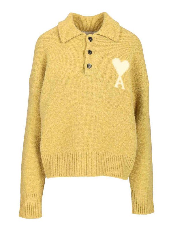 AMI PARIS: ポロシャツ - ポロシャツ - イエロー