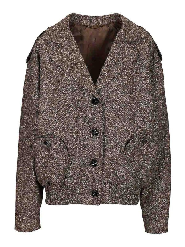 BLAZÉ MILANO: ボンバージャケット - ボンバージャケット - ブラウン