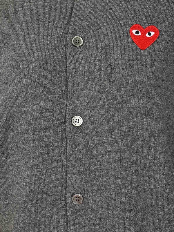 カーディガン - グレー shop online: Comme des Garçons Play