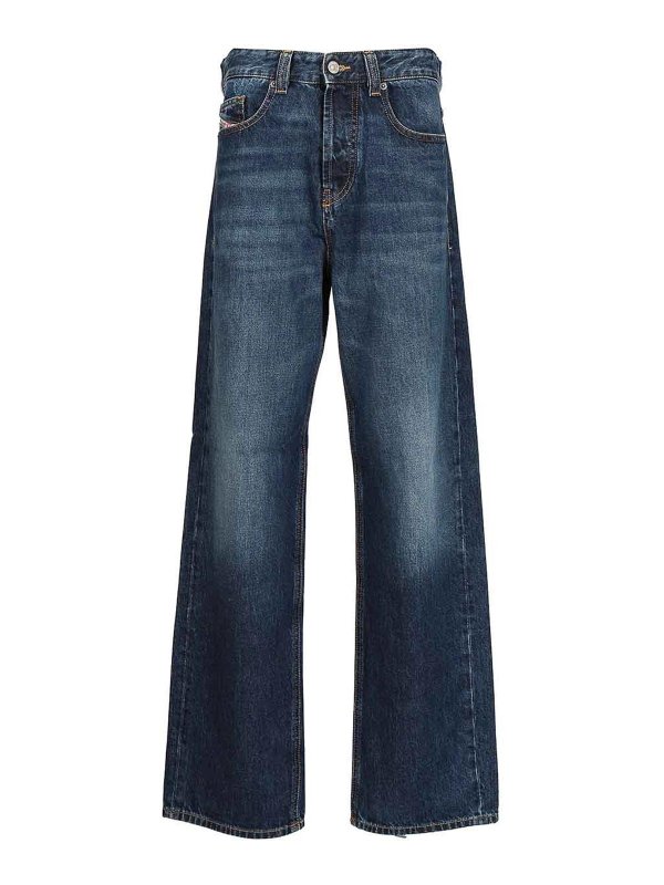 DIESEL: ストレートジーンズ - ストレートジーンズ - ブルー