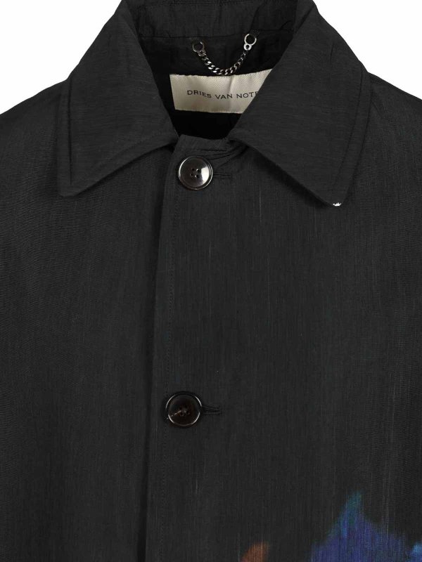 DRIES VAN NOTEN buy online Printed Wool-Blend Coat
