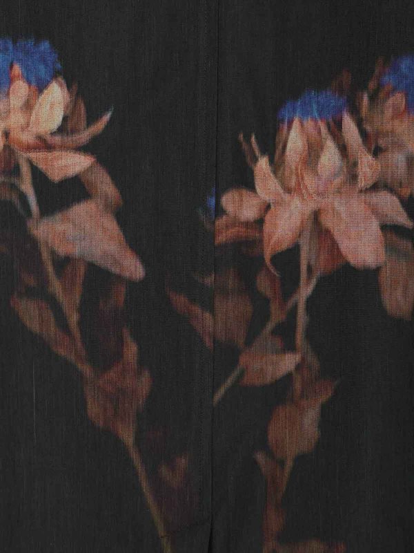 The Best Shops DRIES VAN NOTEN: Printed Wool-Blend Coat