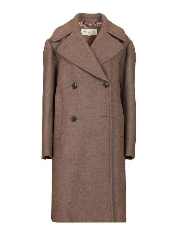 DRIES VAN NOTEN: knee length coats - Oversized Double-Breasted Coat