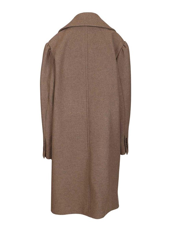 DRIES VAN NOTEN: knee length coats online - Oversized Double-Breasted Coat