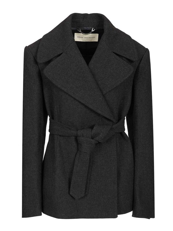 DRIES VAN NOTEN: short coats - Short Coat In Cotton Blend