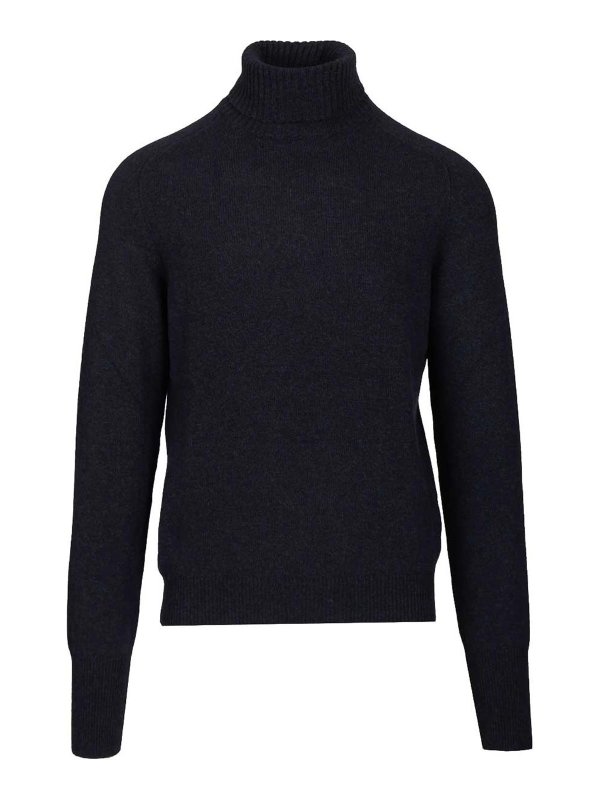 FEDELI: Pull col rond - Pull Col Rond - Bleu