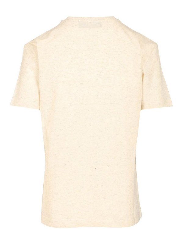 FENDI: t-shirts online - Cotton And Linen T-Shirt