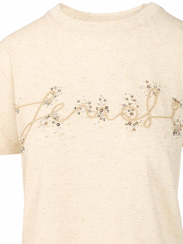 The Best Shops FENDI: t-shirts - Cotton And Linen T-Shirt