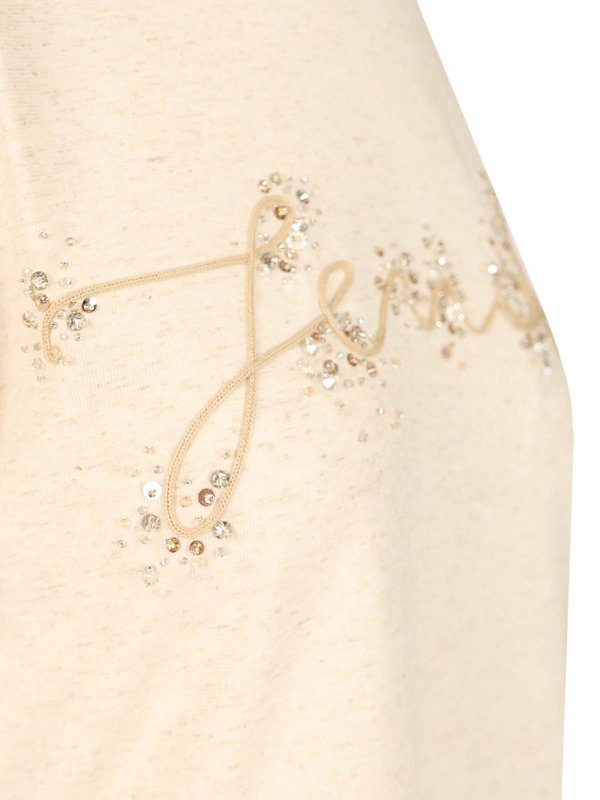 Cotton And Linen T-Shirt shop online: FENDI