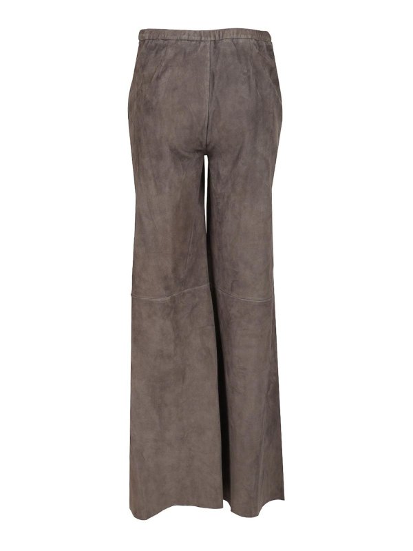 FORTE FORTE: レザートラウザー online - レザーパンツ - グレー