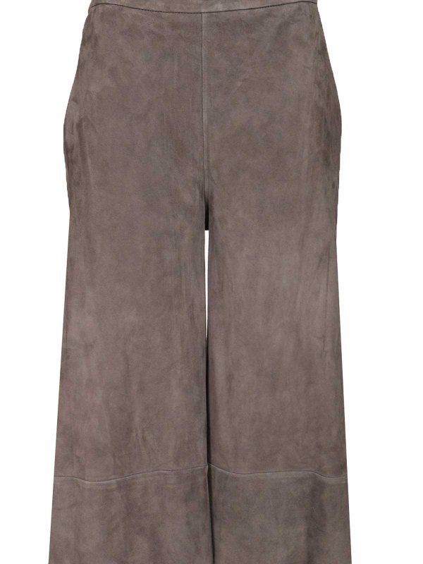 レザーパンツ - グレー shop online: FORTE FORTE