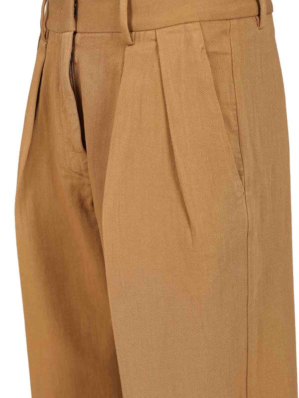 テーラードパンツ - ブラウン shop online: FORTE FORTE