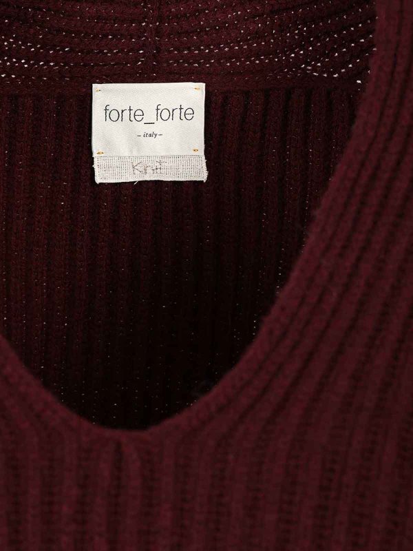 FORTE FORTE buy online クルーネック - ダークレッド