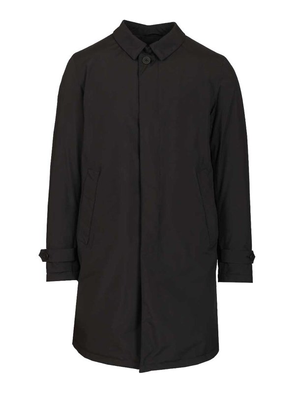 HERNO: padded coats - Prometeo Padded Nylon Trench Coat