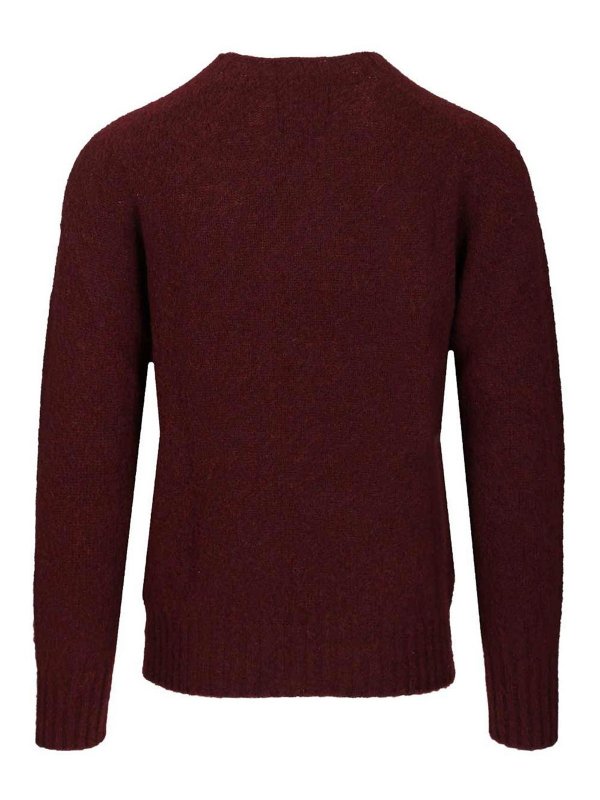 HOWLIN: Strickpullover mit Rundhalsausschnitt online - Rundhalspullover - Dunkelrot