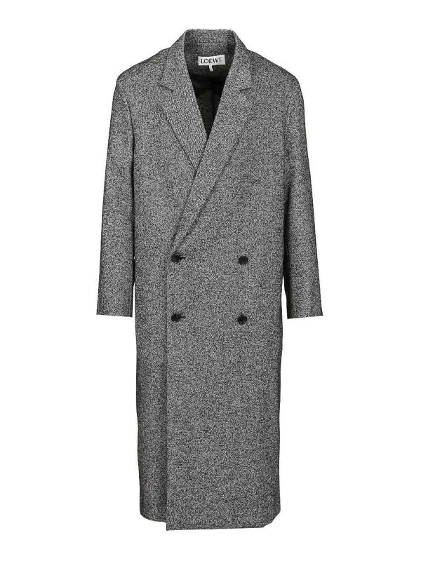 LOEWE: Abrigos semilargos - Abrigo Midi - Gris