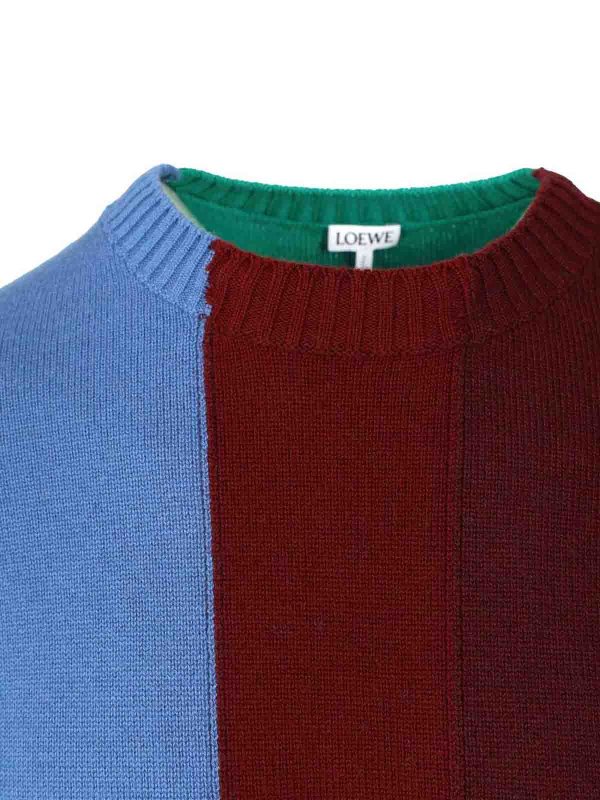 The Best Shops LOEWE: Strickpullover mit Rundhalsausschnitt - Rundhalspullover - Bunt