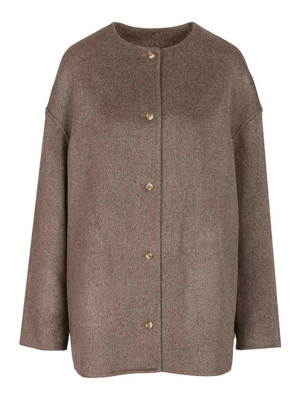 LOULOU STUDIO: short coats - Dunne Short Coat