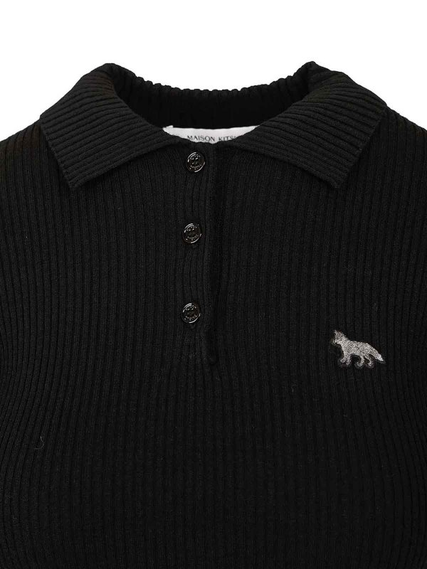 The Best Shops MAISON KITSUNÉ: polo shirts - Wool And Cotton Polo Shirt