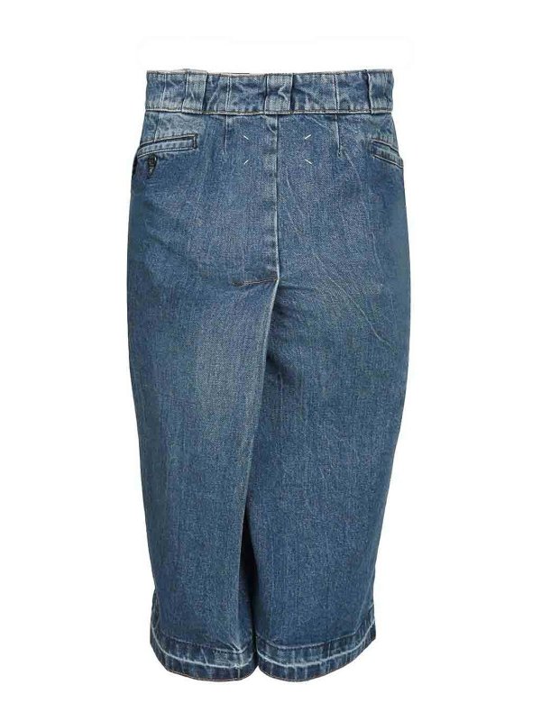 Maison Margiela: ロングシャツ online - ロングスカート - ブルー