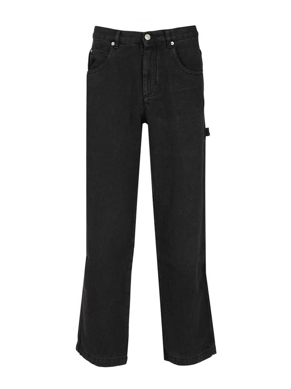 ISABEL MARANT: Jeans Rectos - Vaqueros Rectos - Negro