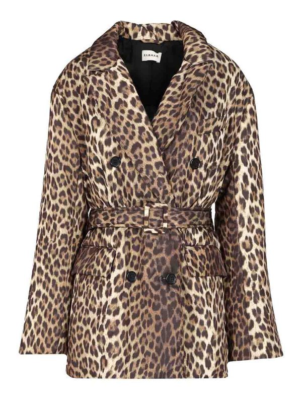 P.A.R.O.S.H.: casual jackets - Double-Breasted Animalier Jacket
