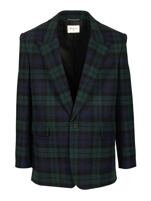 SAINT LAURENT: casual jackets - Tartan Jacket