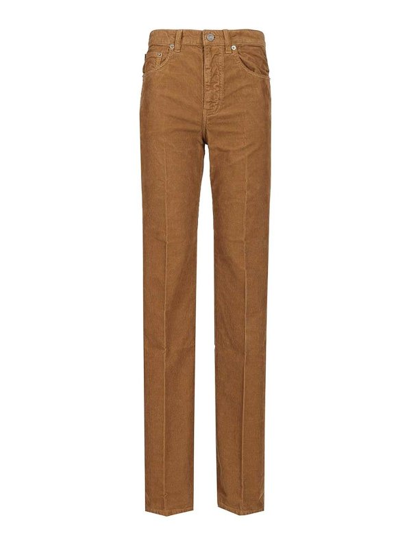 SAINT LAURENT: casual trousers - Clyde Velvet Trousers