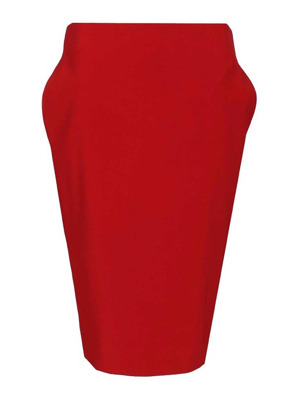 SAINT LAURENT: Knee length skirts & Midi - Satin Pencil Skirt