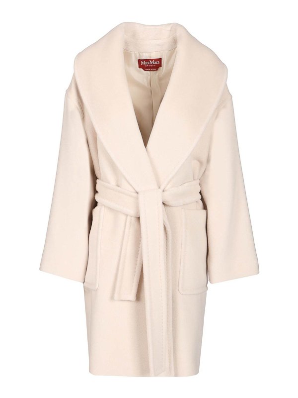 MAX MARA STUDIO: Abrigos semilargos - Abrigo Midi - Blanco