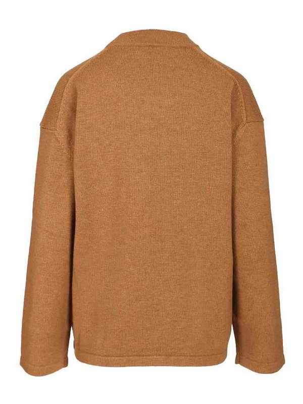 MAX MARA STUDIO: Strickpullover mit Rundhalsausschnitt online - Rundhalspullover - Braun