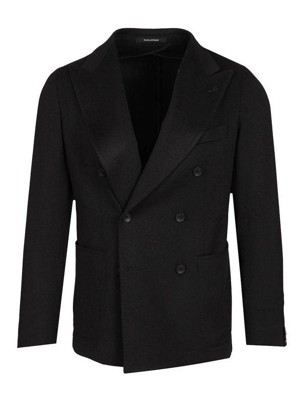 TAGLIATORE: casual jackets - Double-Breasted Peak Lapel Jacket