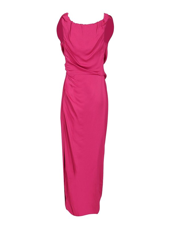 VIVIENNE WESTWOOD: ニーレングスドレス online - 膝丈ドレス - Long Ginnie Amber